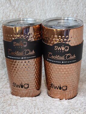 Set of Swig Life 22oz Moscow Mule Highball Tumblers with Lid, New with Tags, NWT